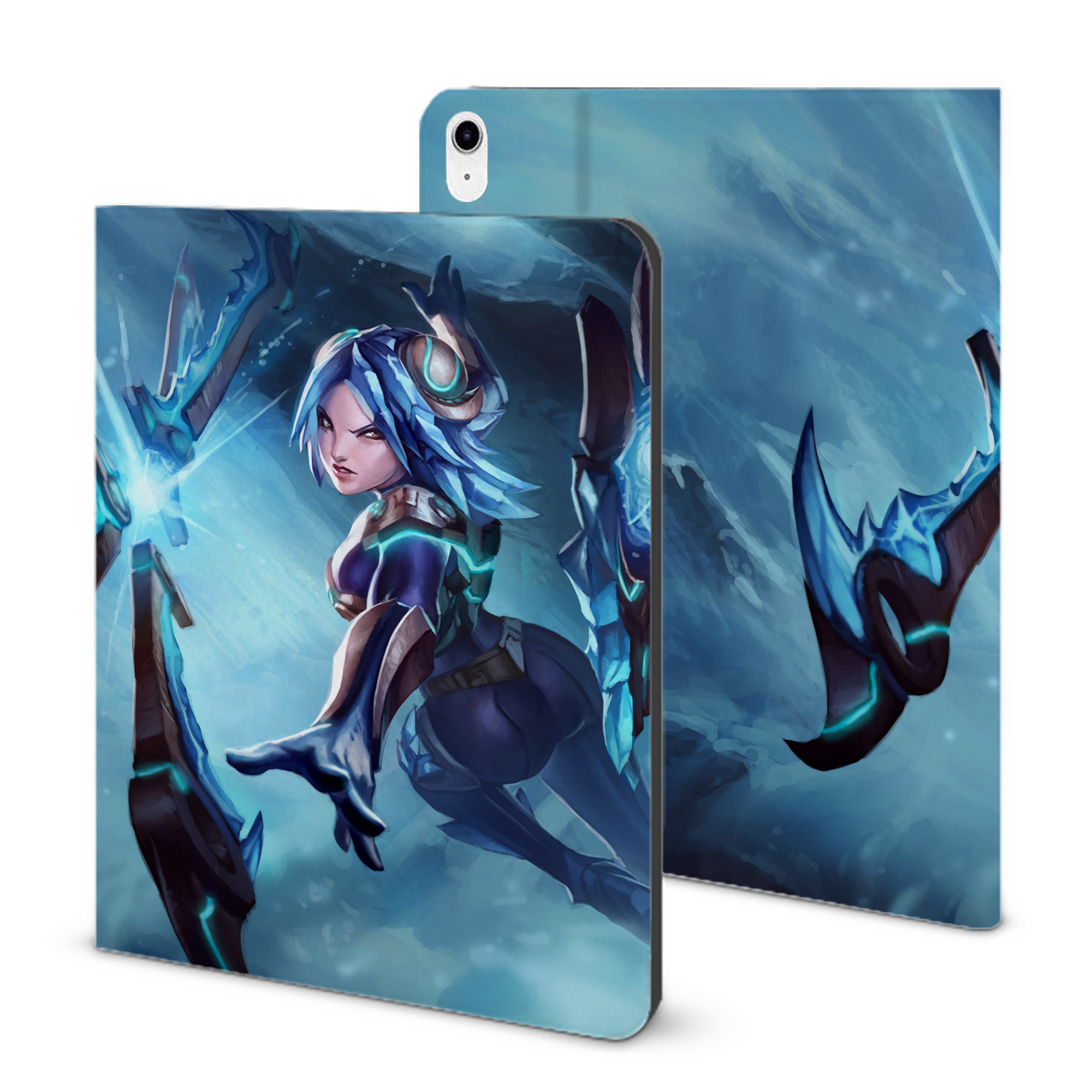 （画像用） リーグ・オブ・レジェンド League of Legends LOL IPad ケース ブック型 PUレザー TPU 耐衝撃 軽量 薄型 ペン収納なし 全面保護 IPad 各モデル対応